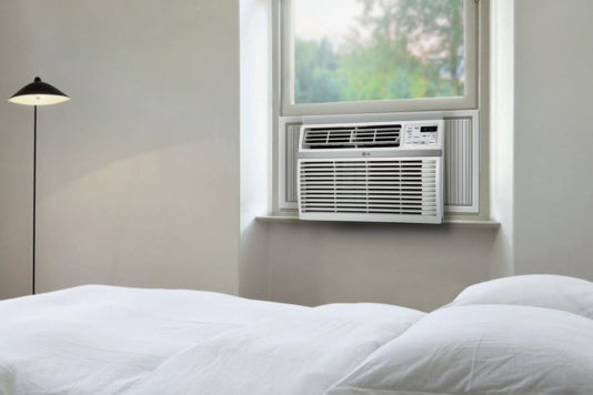 LG Window-Mounted Air Conditioner in a window.